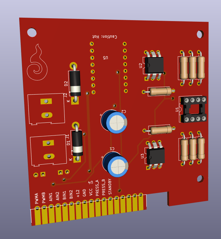 3d render of a newer version of Hitodama Valves Board