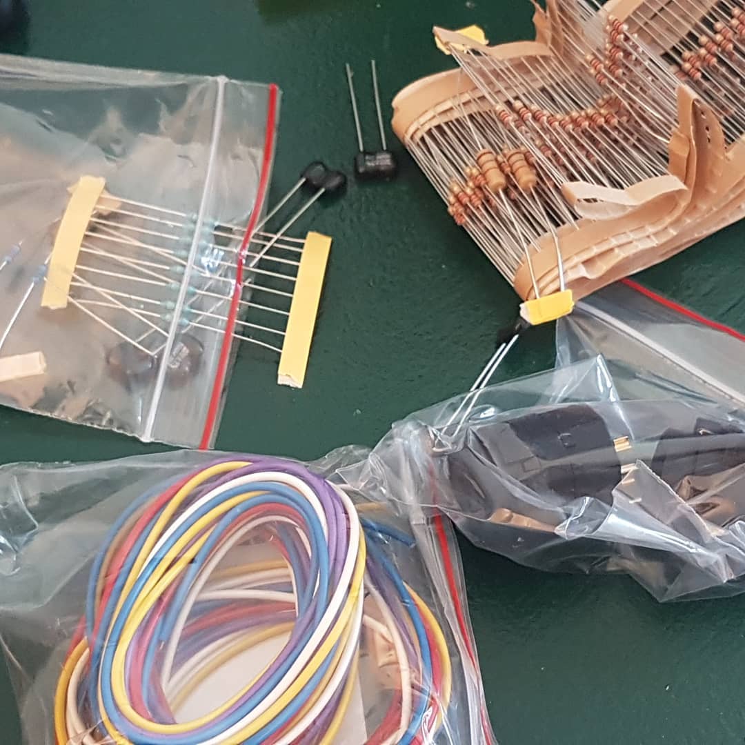 graphic story of today: I need to make a piezo preamp (apparently piezos don't need to sound like a trashcan). Found a schematic online; bought the parts needed. Then contemplated at how beautiful some of the parts are 🤖❤
I didnt get time to put it together though. Too much contemplation.
